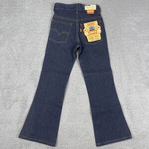 VTG Deadstock Levis BellBottom Jeans Kids 21x23 Raw Orange Tab Talon Zip USA 70s